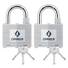 ZARKER 鐵板鎖 N38A + 普通鑰匙 3支 x 2個, 2套