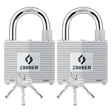 ZARKER 鐵板鎖 N45A + 一般鑰匙 3入 x 2個, 2套