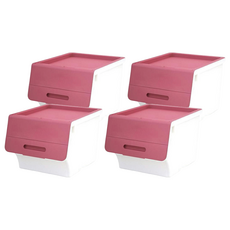 KEYWAY 聯府 村田直取式整理箱 40L, 紅色, 4個