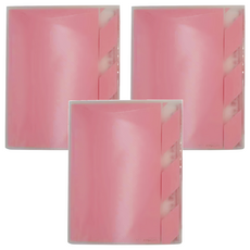 KYOKUTO A5 20孔半透明彩色資料夾 粉紅色 1個, 3個