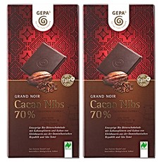 GEPA 可可碎70%黑巧克力片, 100g, 2片
