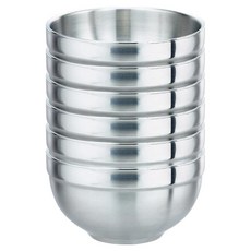 【PERFECT 理想】極緻316雙層碗12cm6入(無蓋), 銀色, 1個