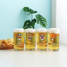 KAKAO FRIENDS 角色印花啤酒杯 4入組, 1組