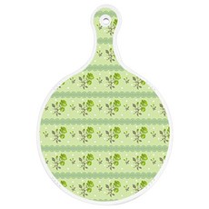 Roem Design 雙面圓形上菜砧板 綠玫瑰, 柳橙水蜜桃, 1個