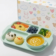 에코젠 냠냠 식판 세트, 민트, 1개, 식판 + 볼