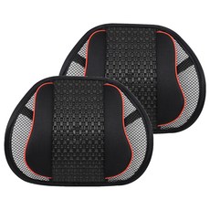 Xfit 頂級網眼透氣耐用腰背靠墊, 黑色, 2個
