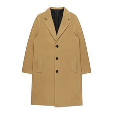 로댄티 남성용 울 퀄리티 싱글 캐시미어 롱 코트