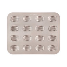 CHEFMADE 學廚 金色迷你16連杯不黏瑪德琳蛋糕模 32.8 x 25.8 x 1.4cm, 1個