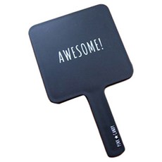 PINK CANDY 印花迷你手鏡, AWESOME! 黑色, 1入