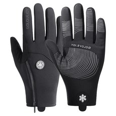 GOLOV.EJOy 冬季防寒防水刷毛智慧型手機觸控手套 DB60, DB60-黑色
