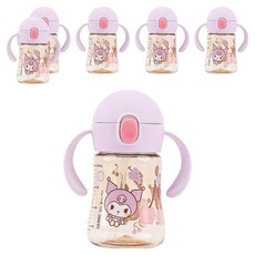 릴팡 유아용 PPSU 양손 빨대컵, 쿠로미, 6개, 200ml