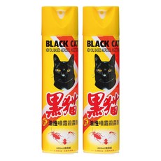 黑貓 油性噴霧殺蟲劑, 600ml, 2瓶