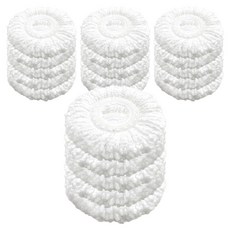 清潔N 手壓式旋轉拖把布 白色 16cm, 20個