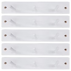 UdiLife 優的生活大師 hold掛/北歐原木掛架/雪白3勾, 雪白色, 5個