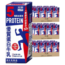 光泉 優質蛋白牛乳, 200ml, 72入