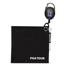 Pga Tour 迷彩高爾夫伸縮清潔毛巾 21PTACL, 黑色, 1個