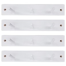 UdiLife 優的生活大師 hold掛/北歐原木掛架/3勾, 雪白色, 4個