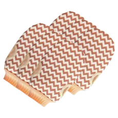 Nesting Home 連指去角質搓澡手套, 6個, 1入, 紅色