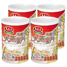 馬玉山 高纖大燕麥片 700g, 全素食產品, 充氮保鮮, 無二氧化硫薰蒸, 4罐