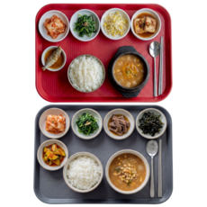 미니모 고강도 컬러 쟁반 트레이 2종 세트, 크림슨레드, 스페이스그레이, 1세트