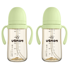 유비맘 시그니처 빨대컵, 280ml, 2개, 멜론