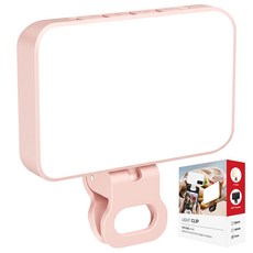 대한 휴대용 촬영 셀카 지속광 LED 휴대폰 조명 클립형, 라이트클립 LC-60, 1개, 핑크