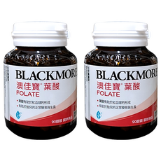 BLACKMORES 澳佳寶 葉酸 Folate 有助紅血球形成 幫助胎兒正常發育 錠狀食品 男女適用, 90顆, 2罐