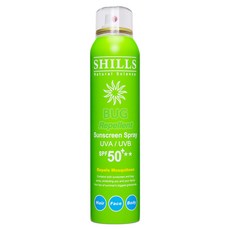 SHILLS 舒兒絲 很耐曬超清爽防曬冰鎮噴霧 SPF50+ 180ml 天然植萃草本 美白保濕 戶外防護, 1瓶