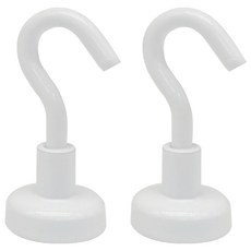 ITSON 超強力掛鉤型磁鐵 32mm, 白色, 2個