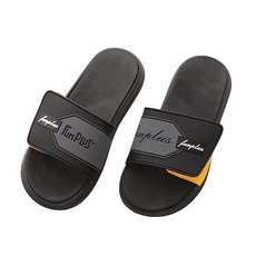 Fun PLUS 創意動力室外拖鞋，防滑耐磨，緩震減壓, 250mm, 黃色