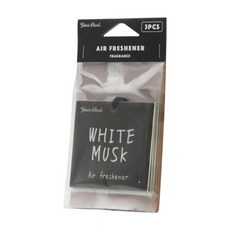 John's Blend 吊掛式香氛片 白麝香 Set 3入, 1組, White Musk