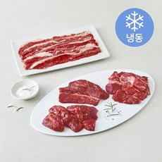 레커컷 호주산 소고기 모듬구이용 안창살 + 토시살 + 차돌양지 + 안심추리 세트 (냉동), 800g, 1세트