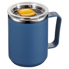 小麥購物 不鏽鋼馬克杯 Y451 8.5 x 11.5cm, 海軍藍, 1組