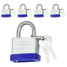 鐵板鑰匙 強力掛鎖, 5個