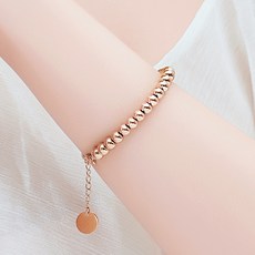 NOID-B 鋼製粗圓球鏈手鏈 附清潔布