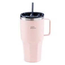 cook power 鍋寶 真空陶瓷雙霸杯 杯子 + 吸管, 1組