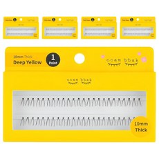 ccam bbak 盒裝假睫毛 10mm Thick 單簇, 黑色, 5個