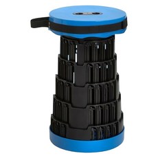Skylife 伸縮折疊椅凳 IG013-02 直徑25 x 9~42cm, 藍色 + 黑色, 1個