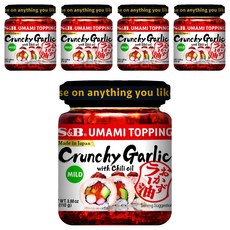 에스앤비 오카즈라유 우마미 토핑 크런치 갈릭 위드 칠리 오일, 110g, 5개