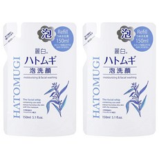 KUMANO 熊野油脂 麗白薏仁泡沫洗面乳 補充包 150ml, 2包