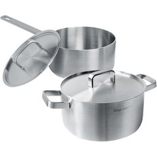 DORCO MyChef 電磁爐經典五層IH鍋具2件組 2套, 單一顏色, 單柄鍋 16cm + 雙耳鍋 20cm