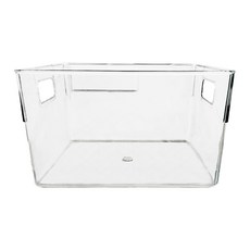 SHIMOYAMA PET透明雙把手儲物收納籃, 1個