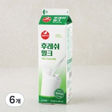 서울우유 후레쉬 밀크, 900ml, 6개