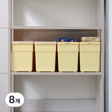 IRIS OHYAMA 愛麗思歐雅瑪 收納盒 BU-200 7L, 黃色, 8個