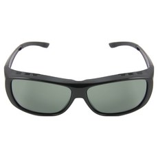 ALEGANT 輕奢時尚透氣方框全罩式防滑彈力鏡腳寶麗來偏光墨鏡 外掛式UV400太陽眼鏡 包覆套鏡, 森感黑, 132mm