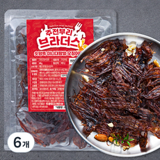 주전부리 브라더스 숏망족 미니대왕발 오징어다리, 80g, 6개