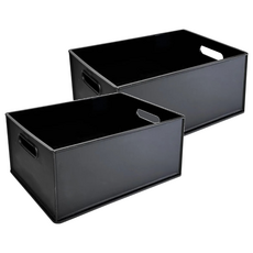 英菱塑膠 收納籃, 黑色, 2個