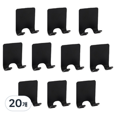 PEONIST 多用途插頭無痕掛鉤, 黑色, 20個