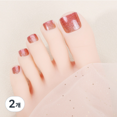 Bluecozy 腳趾甲片黏貼貼紙, Type 01, 2個