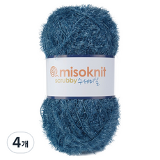 misoknit 珍珠菜瓜布線 80g, 36 暖綠色, 4個